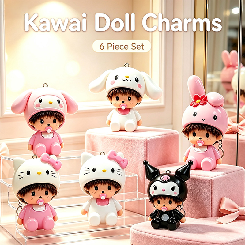 Car Accessories Girl - 6 Piece Set Kawaii Hello Kitty