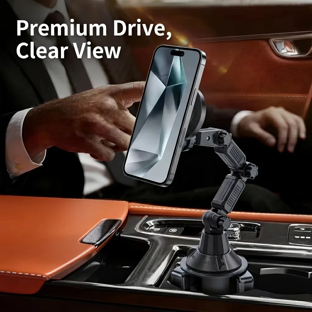 Car Cup Holder Expander - Car Cup Phone Holder Magnetic Phone