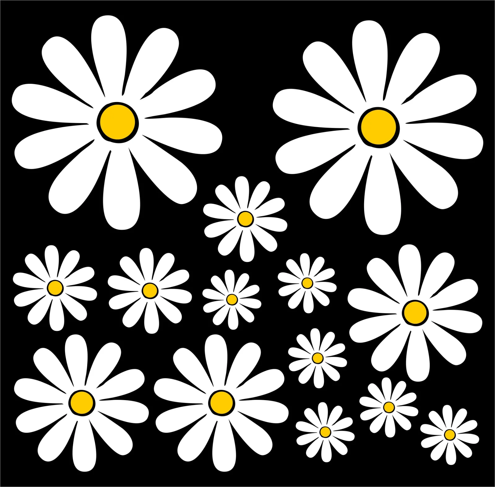 Car Accessories Quotes - 15cm Daisy Exterior Cute, PVC Custom