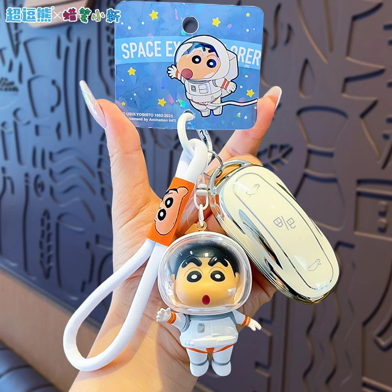 Car Accessories Girl - Crayon Shin Chan Cartoon Keychain Kawaii