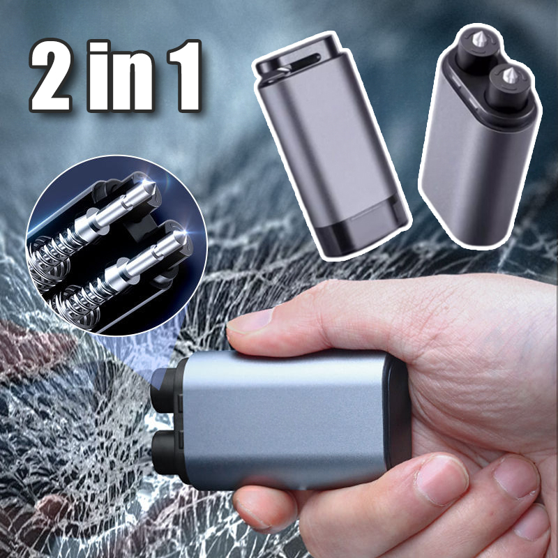 Car Emergency Tool Kit - Car Safety Hammer 2-in-1 Window Breaker