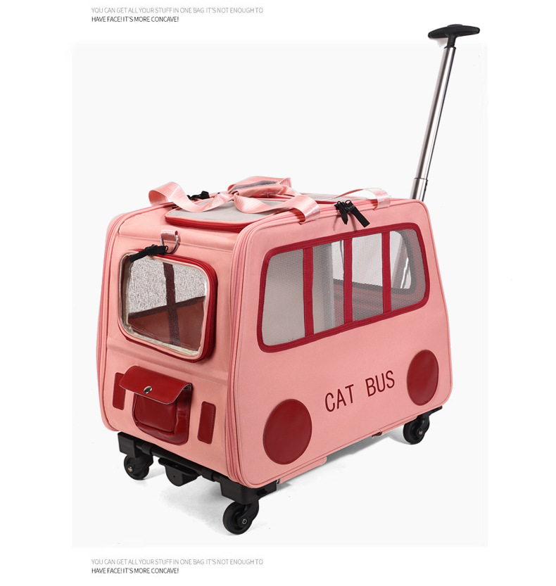 Car Accessories Logo - Multifunctional Pet Travel Trolley Case Portable