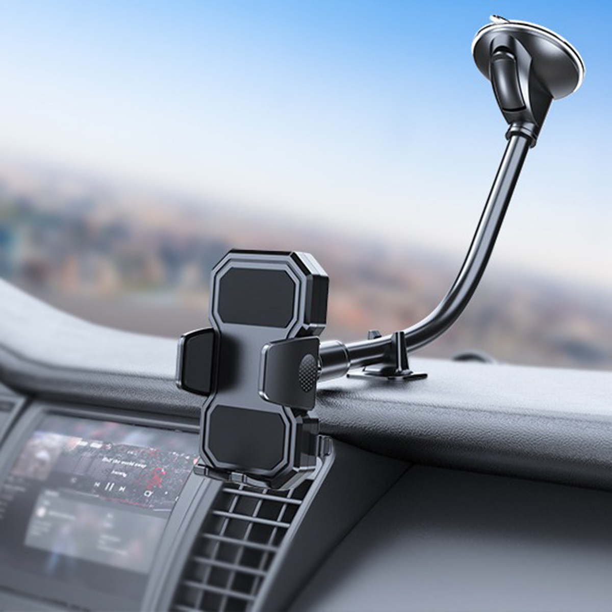Car Cup Holder Expander - Suction Cup Car Phone Holder Long