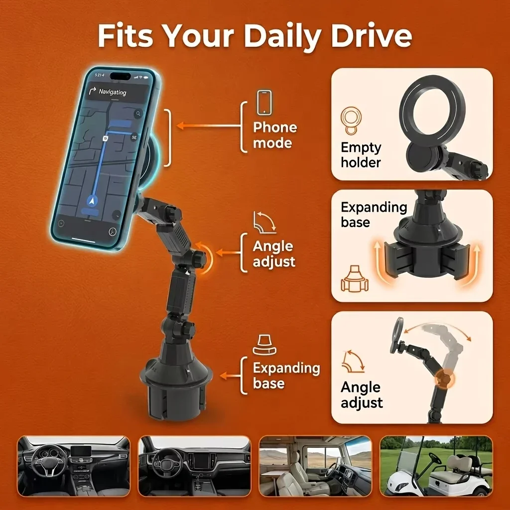 Car Cup Phone Holder Magnetic  - огляд і ціна Car Cup Holder Expander