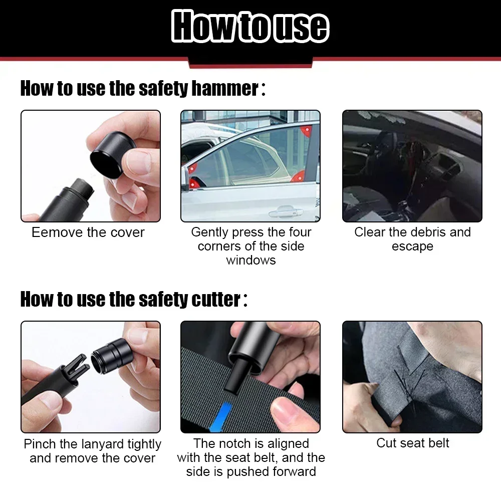 2 In 1 Car Safety Hammer Mini  - огляд і ціна Car Emergency Tool Kit