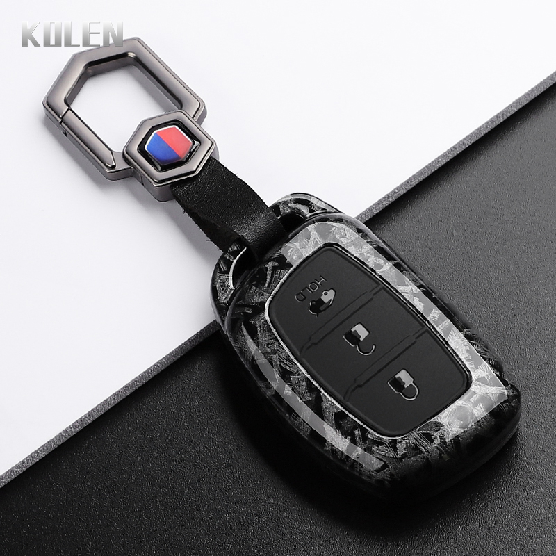 ABS Carbon Fiber Car Key Case  - огляд і ціна Car Accessories Xmas